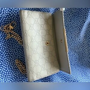 Vintage white leather, Gucci wallet